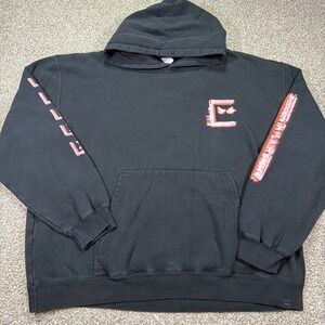 Cloak Black Hoodie XXL Limited Edition Glitch Style Black Hooded Double Sided